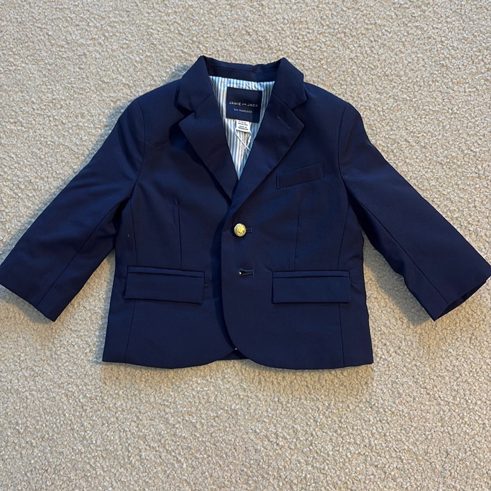 NWT Janie and Jack navy blazer, 6-12 months